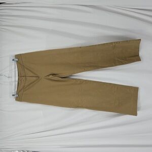 Escada Bootcut Tan Flat Front Eye Hook Closure Cotton Blend Trousers Size 38